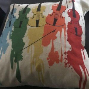 CUSTOM VIOLIN PILLOW CASE WITH PILLOW INCLUDED